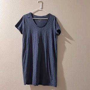 Minimalist dusty blue dress